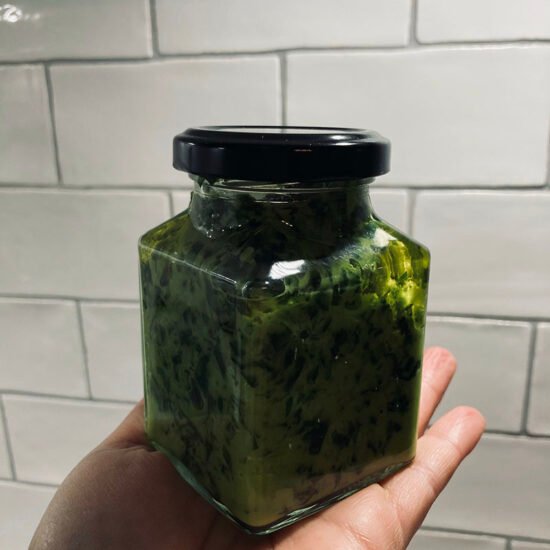 Homemade Wild Garlic Pesto in a Jar